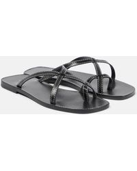 The Row - Link Leather Sandals - Lyst