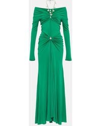 Rabanne - Chain-Embellished Jersey Maxi Dress - Lyst