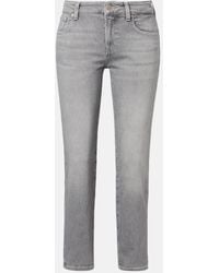 7 For All Mankind - Calie Cropped Straight Jeans - Lyst