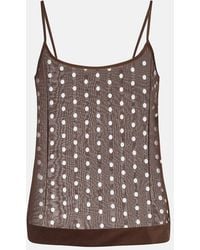 Dries Van Noten - Polka-Dot Silk-Blend Tank Top - Lyst