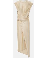 Rabanne - Draped Asymmetric Urania Midi Dress - Lyst