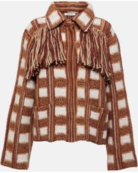 Dorothee Schumacher - Dizzy Fringed Checked Jacquard Jacket - Lyst