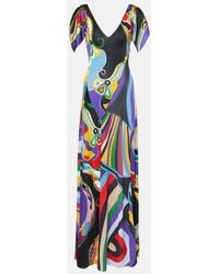 PUCCI - Orchidee And Iride Jersey Gown - Lyst