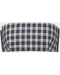 Dries Van Noten - Plaid Cotton Flannel Bandeau Top - Lyst