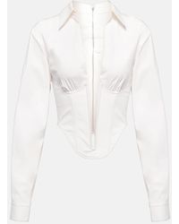 Dion Lee - Top Corset in misto cotone - Lyst