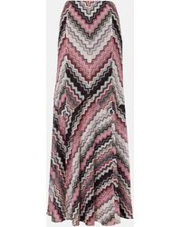 Missoni - Knitted Lame Maxi Skirt - Lyst