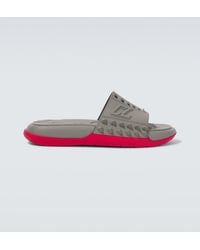 Christian Louboutin - Take It Easy Perforated Spiked Slides - Lyst