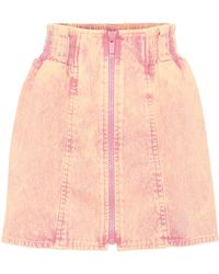 Miu Miu Minifalda de jeans - Rosa