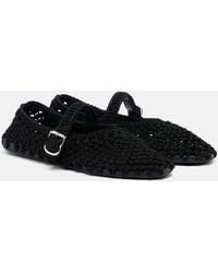 Alaïa - Braided Satin Cord Ballet Flats - Lyst