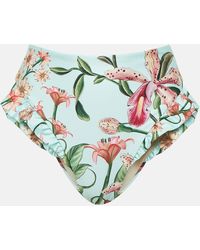 Agua Bendita - Jengibre Floral Ruffled Bikini Bottom - Lyst