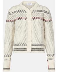 Thom Browne - Fair Isle Wool And Mohair Cardigan - Lyst