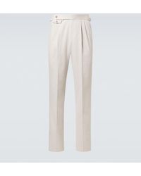 dunhill - Cotton And Cashmere Straight Pants - Lyst