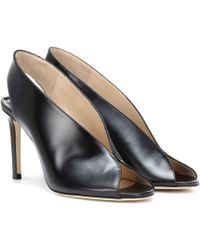 Jimmy Choo Shar 85 Leather Sandals - Black