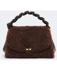 Ganni - Very Bou Teddy Top-Handle Bag - Lyst
