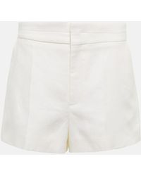 Chloé Chloe High-Rise Shorts aus Leinen - Weiß