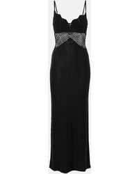 STAUD - Tara Crochet-Trimmed Cotton Maxi Dress - Lyst