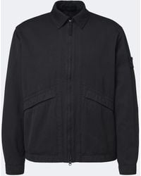Stone Island - Ghost Wool And Cotton Gabardine Overshirt - Lyst