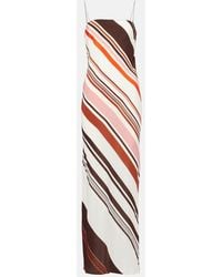 SIR. - Thistle Striped Silk Satin Maxi Dress - Lyst
