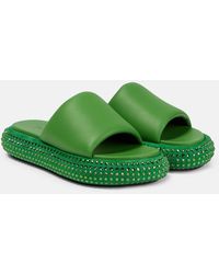 JW Anderson - Embellished Leather Slides - Lyst