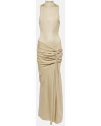 Christopher Esber - Fusion Ruched Faille Maxi Dress - Lyst