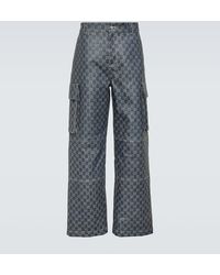 Gucci - Jeans cargo in jacquard GG - Lyst