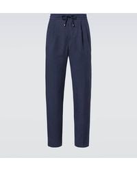 Brunello Cucinelli - Linen Straight Pants - Lyst