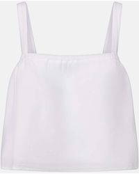 Velvet - Andrea Cotton And Silk Voile Top - Lyst