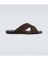 Manolo Blahnik - Tex Leather Sandals - Lyst