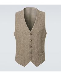 Giorgio Armani - Archivio Cotton And Wool-Blend Vest - Lyst