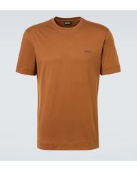 ZEGNA - Logo Cotton Jersey T-Shirt - Lyst