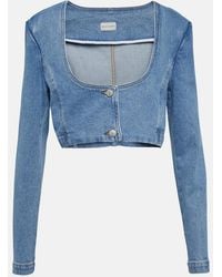 Magda Butrym - Cropped Denim Top - Lyst