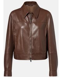 Brunello Cucinelli - Leather Jacket - Lyst