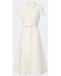 Fendi - Belted Wool And Silk Midi Dress - Lyst