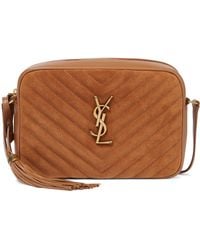 saint laurent lou camera suede crossbody bag