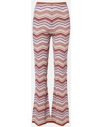 RIXO London - Boni Chevron Cotton Flared Pants - Lyst