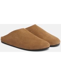 The Row - Slippers Hudson Aus Veloursleder - Lyst
