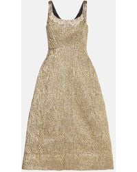 Simone Rocha - Verziertes Midikleid Aus Cloque - Lyst