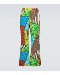ERL - Printed Cotton-Blend Flared Pants - Lyst