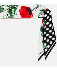 Dolce & Gabbana Bedrucktes Tuch aus Seidentwill - Schwarz