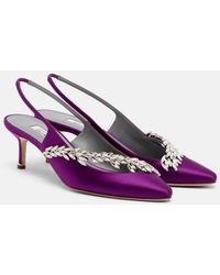 Balenciaga - X Manolo Blahnik Satin Slingback Pumps - Lyst