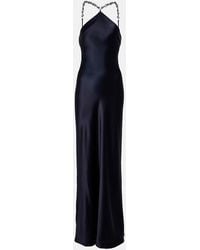 STAUD - Cadence Halterneck Satin Slip Dress - Lyst