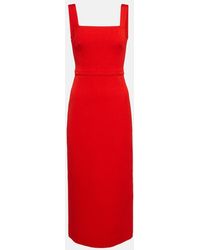 Tory Burch - Bodycon Faille Midi Dress - Lyst