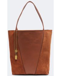 Chloé - Spin Medium Leather And Suede Tote Bag - Lyst