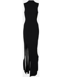 Victoria Beckham - Pleated Ribbed-Knit Gown - Lyst