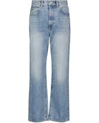 SLVRLAKE Denim High-Rise Straight Jeans London - Blau