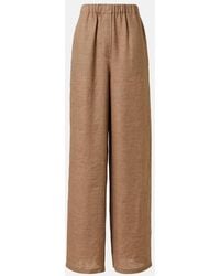 Loro Piana - Valerio High-Rise Linen Wide-Leg Pants - Lyst