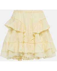 Isabel Marant - Moana Ruffled Cotton Miniskirt - Lyst
