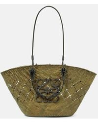 Loewe - Anagram Medium Raffia Basket Bag - Lyst