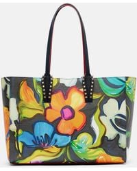 Christian Louboutin - Cabata Floral-Print Leather Tote Bag - Lyst