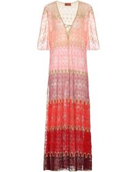 Missoni Kaftan aus Häkelstrick - Rot